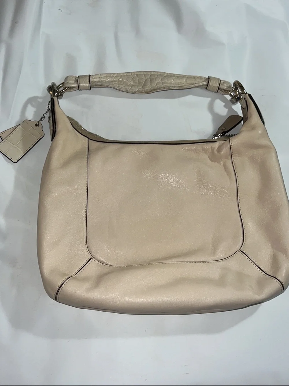 Coach Kristin Leather Spectator Hobo Handbag
